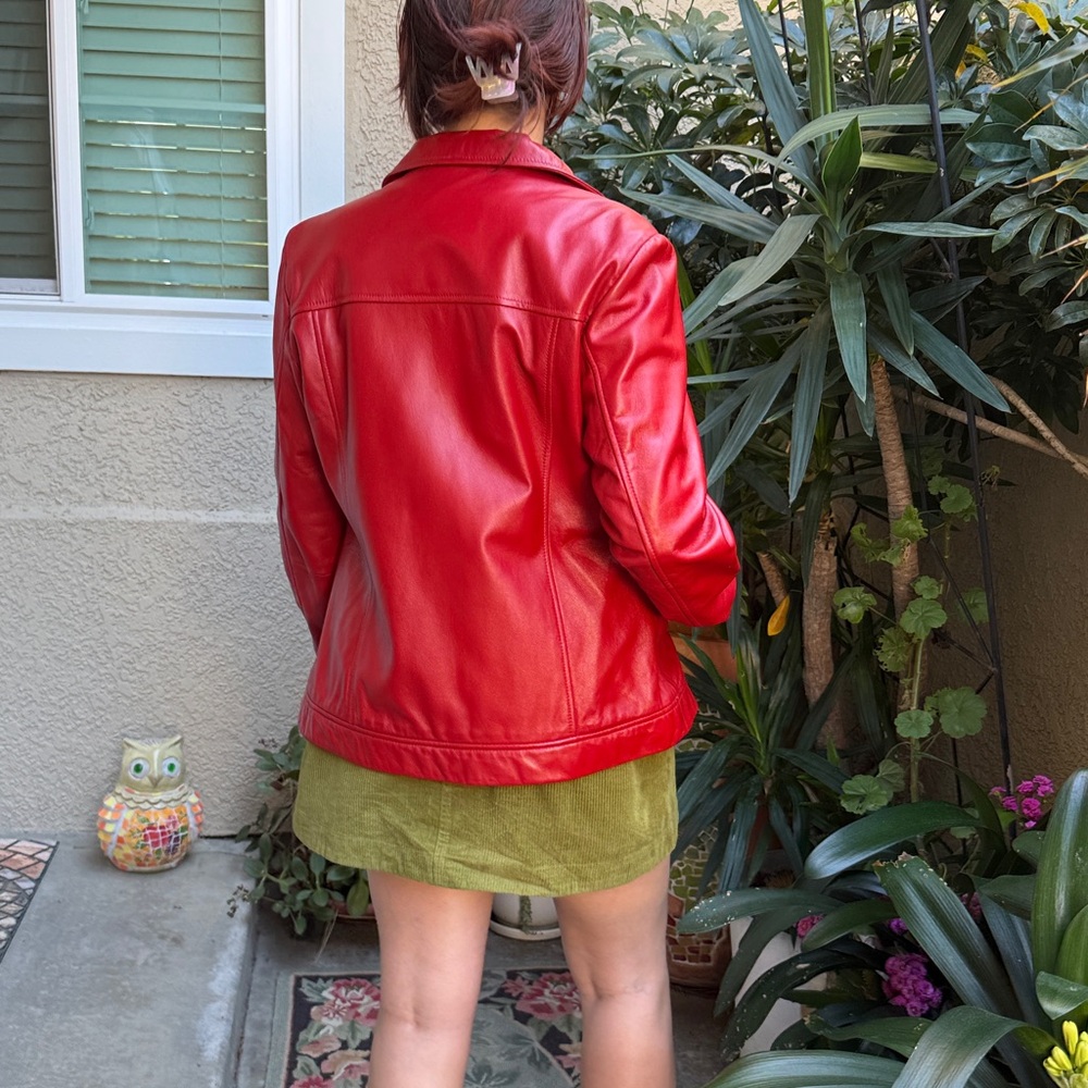 Dark Red Leather Wilsons Leather Jacket - Picture 14 of 16
